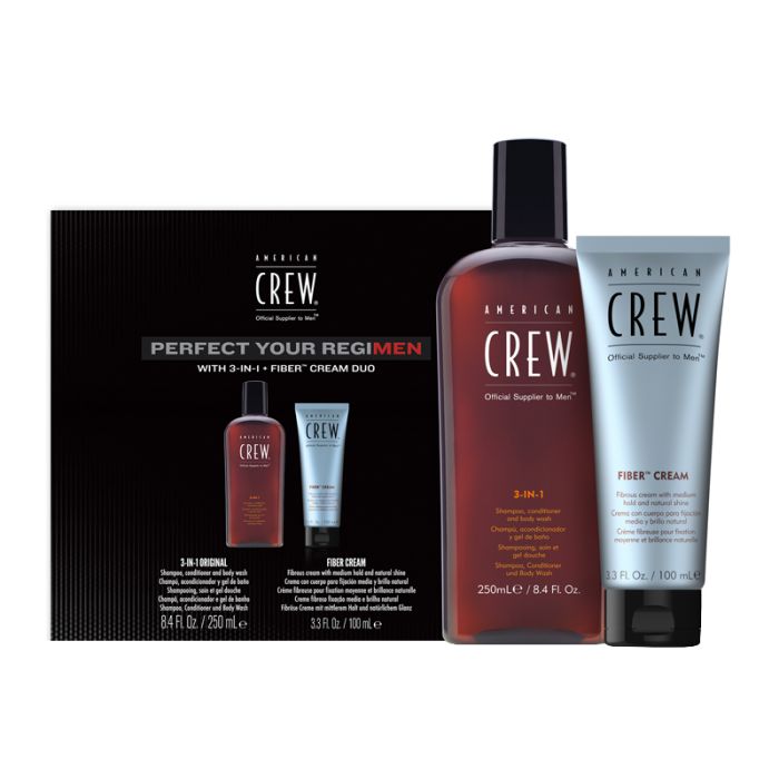 American Crew Regimen 3-IN-1 & Fiber Cream Duo