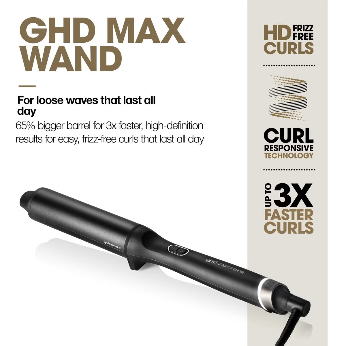 GHD Chronos Curve Max Wand - 38mm Hair Curler