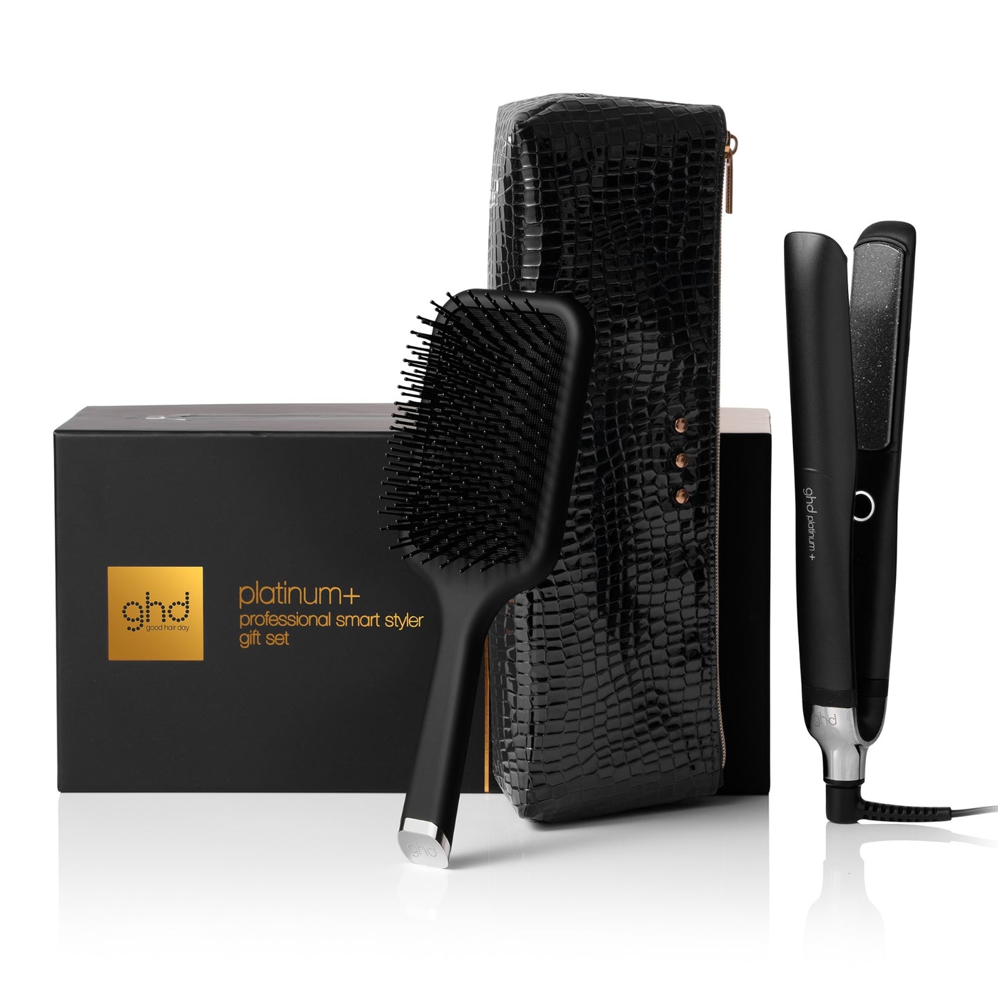 GHD Platinum + Straightner Gift Set