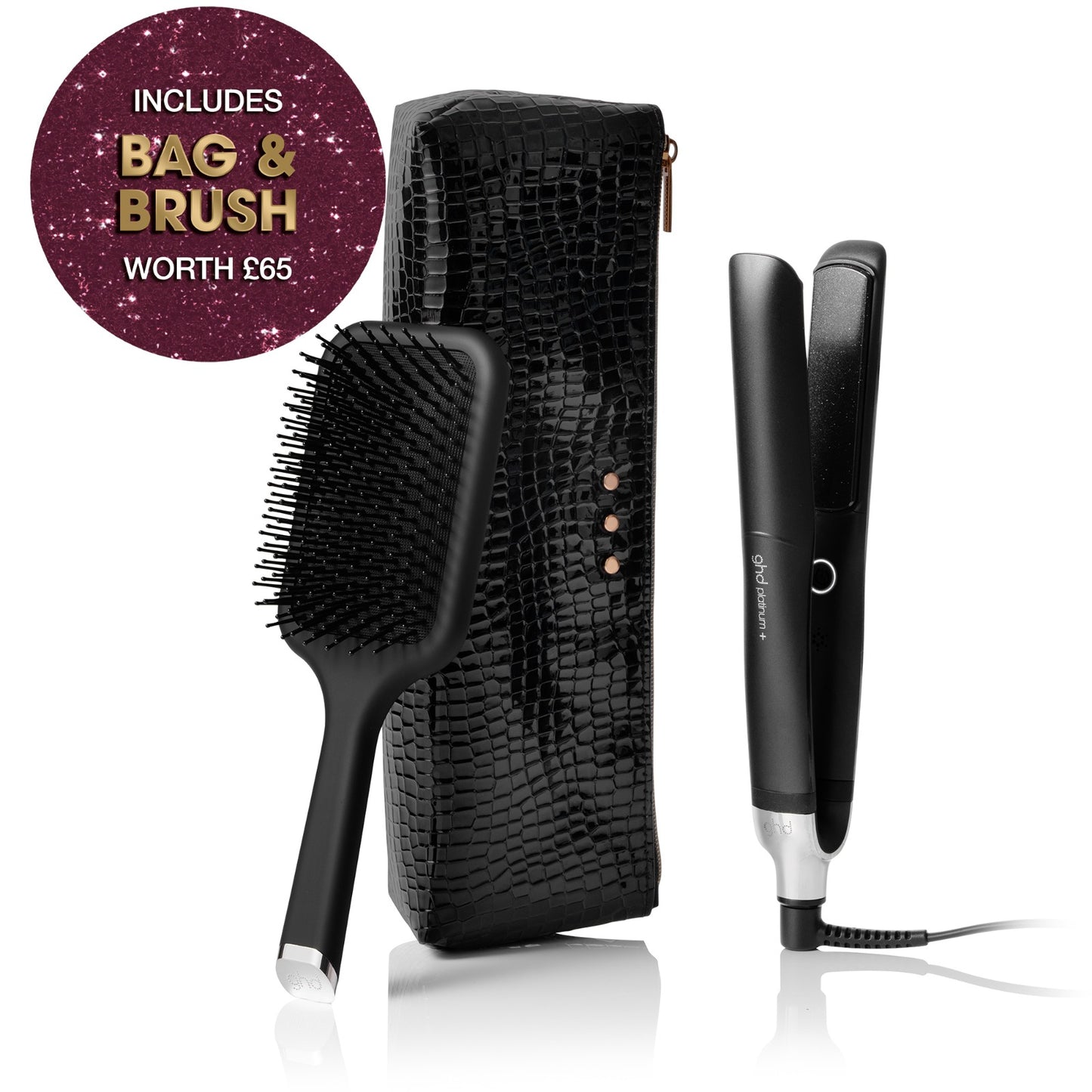 GHD Platinum + Straightner Gift Set