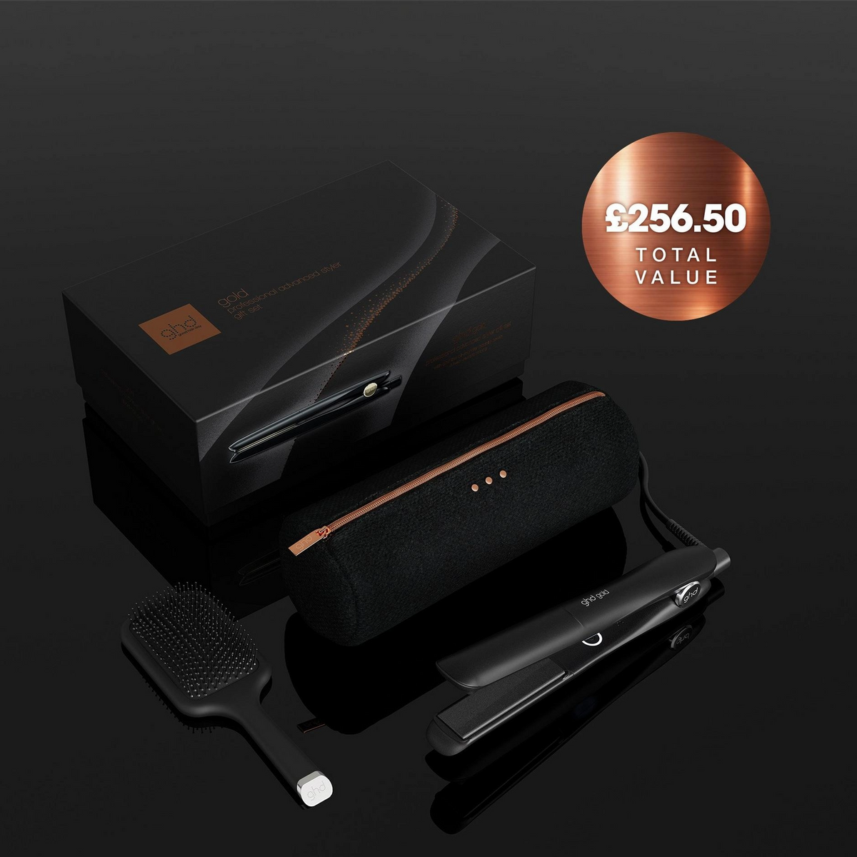 GHD Gold Hair Straightner Festive Gift Set