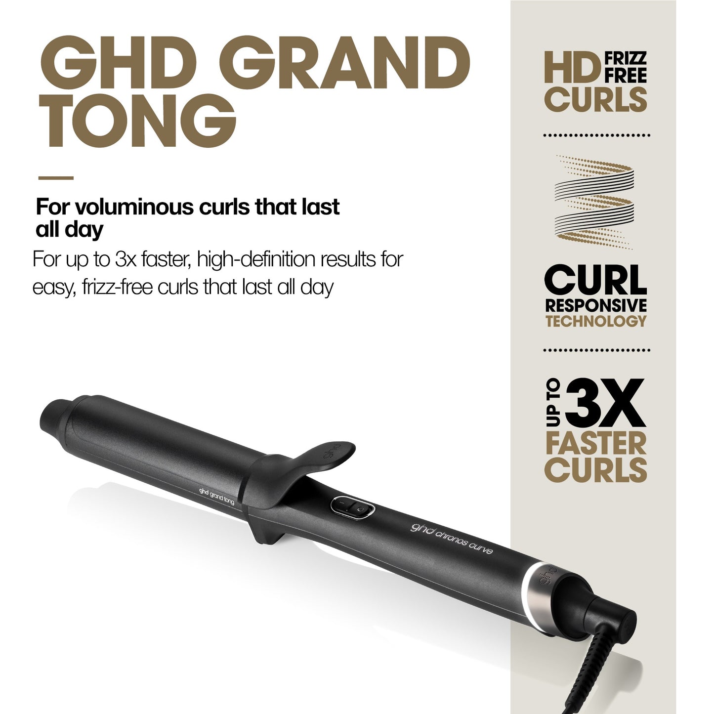 GHD CHRONOS CURVE GRAND TONG (32MM BARREL) FOR BIG VOLUMINOUS CURLS